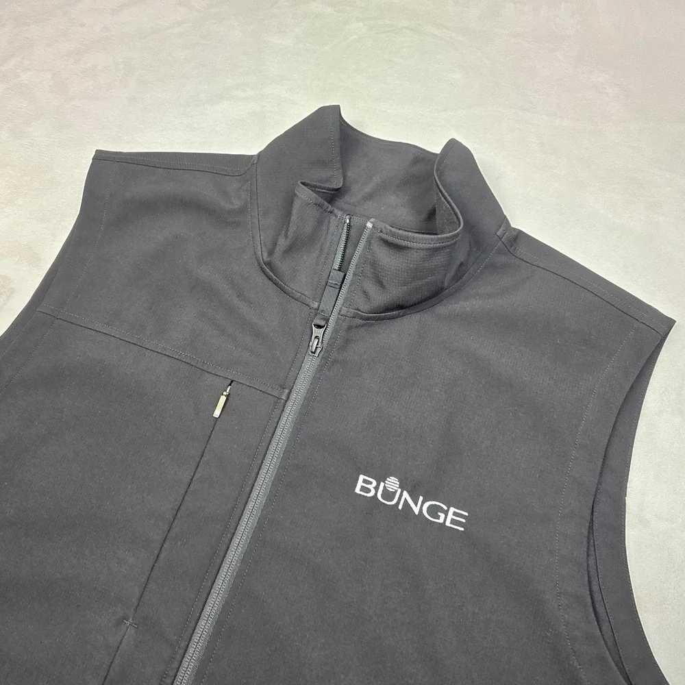 The North Face Castle Rock Soft Shell Vest Mens 2XL Co. Black Logo Full Zip‎